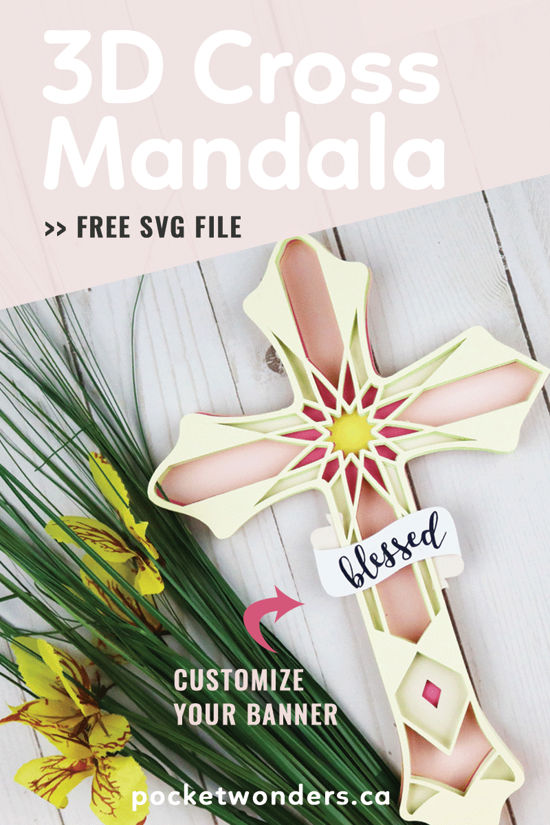 3d Layered Cross Mandala Free Cricut Svg Pocket Wonders