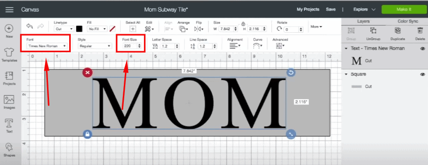 Download Cricut Glass Mother's Day Plaque on Subway Tile