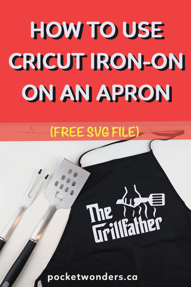 How to use Cricut Iron-On Vinyl on an Apron [Free Cricut SVG file]