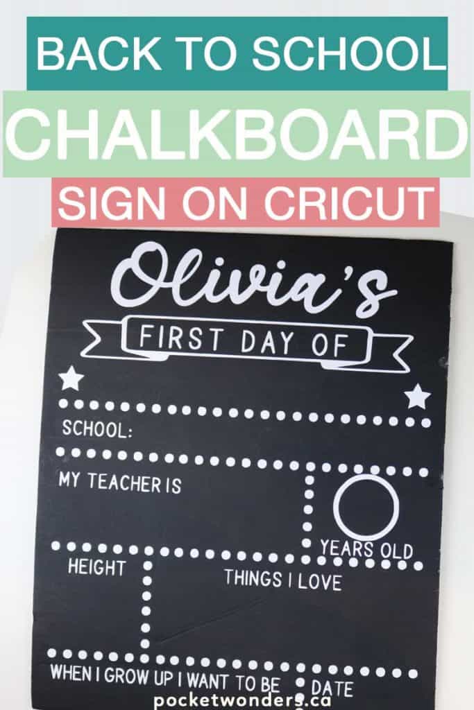 First Day School Back School, First Day School Chalkboard