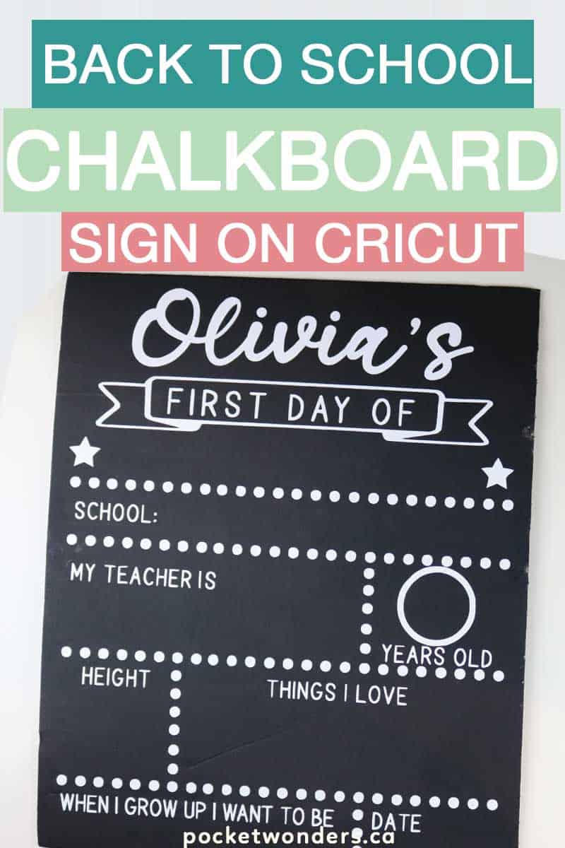 Cricut made: matte white vinyl on chalkboard